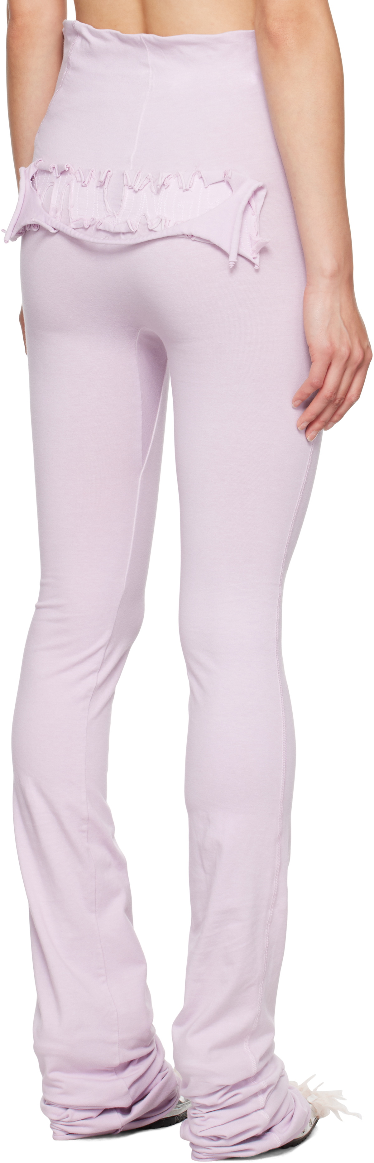 Ottolinger Purple Distressed Drape Lounge Pants