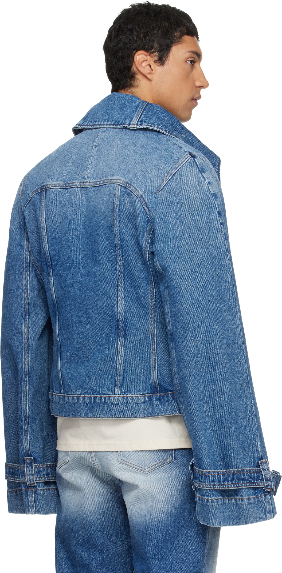 EGONlab Blue Raglan Denim Jacket