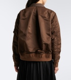 Sacai Double-breasted wool and technical jacket