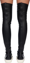 Rick Owens Black Temple High Stocking Sneaks Sneakers
