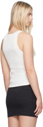 Moschino Jeans White Patch Tank Top