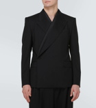Dolce&Gabbana Asymmetric double-breasted wool-blend blazer