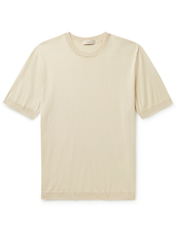 Photo: Agnona - Cotton and Silk-Blend T-Shirt - Neutrals