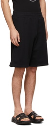 Moschino Black Logo Patch Shorts