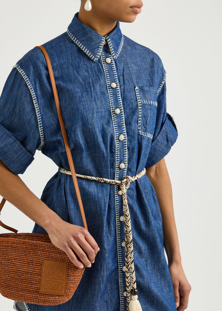 【Zimmermann】ACACIA DENIM MINI SHIRT DRESS デニム ミニ Acacia Denim Mini Shirt Dress Midnight Online | Zimmermann