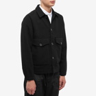 Universal Works Men's Soft Wool Watchman II Jacket in Black