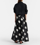 Khaite Riley polka-dot silk maxi skirt