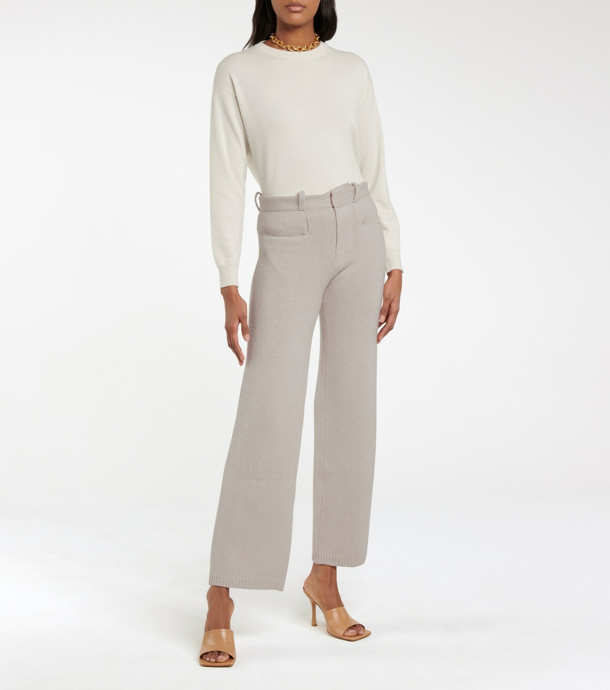 Deveaux New York - Pearl wool and cashmere pants