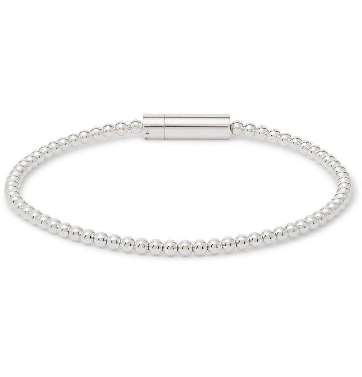 Photo: Le Gramme - Le 11 Sterling Silver Beaded Bracelet - Silver