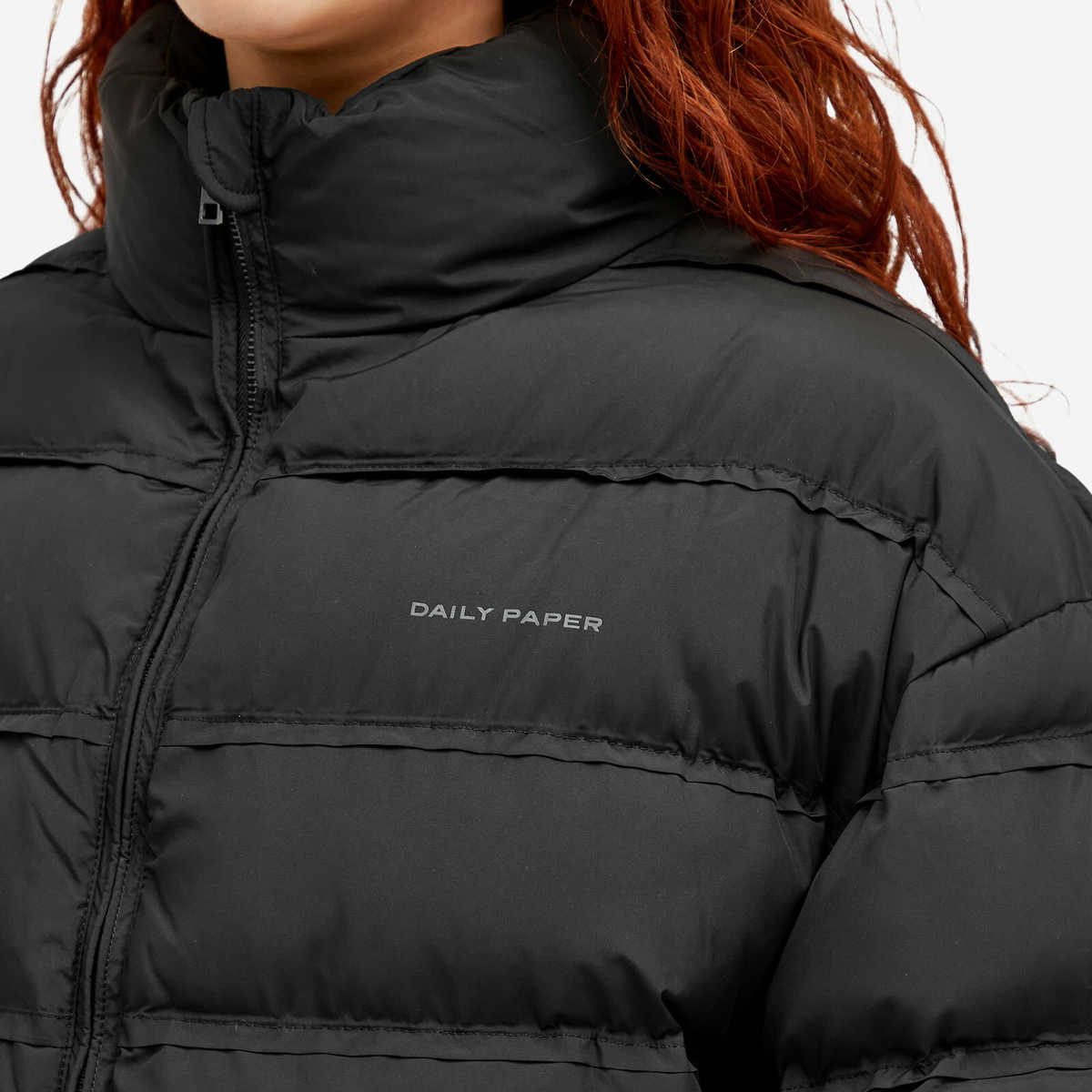Daily Paper Women's Relaxed Short Puffer Jacket in Black