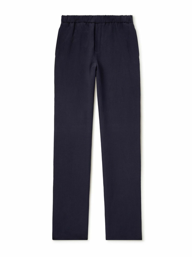 Photo: Loro Piana - Maryln Straight-Leg Linen and Silk-Blend Trousers - Blue