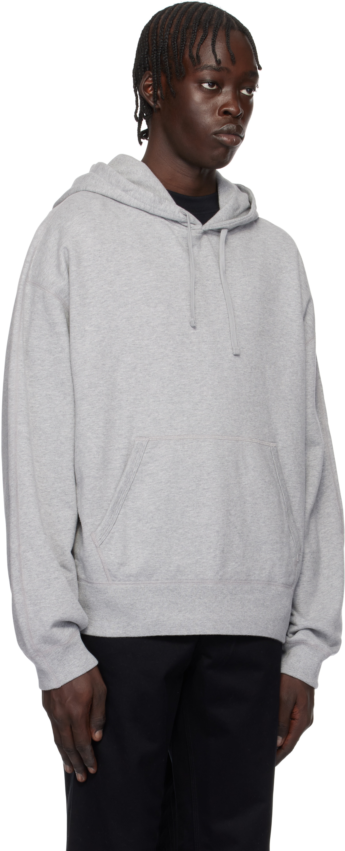Reigning Champ Gray Midweight Terry Relaxed Hoodie