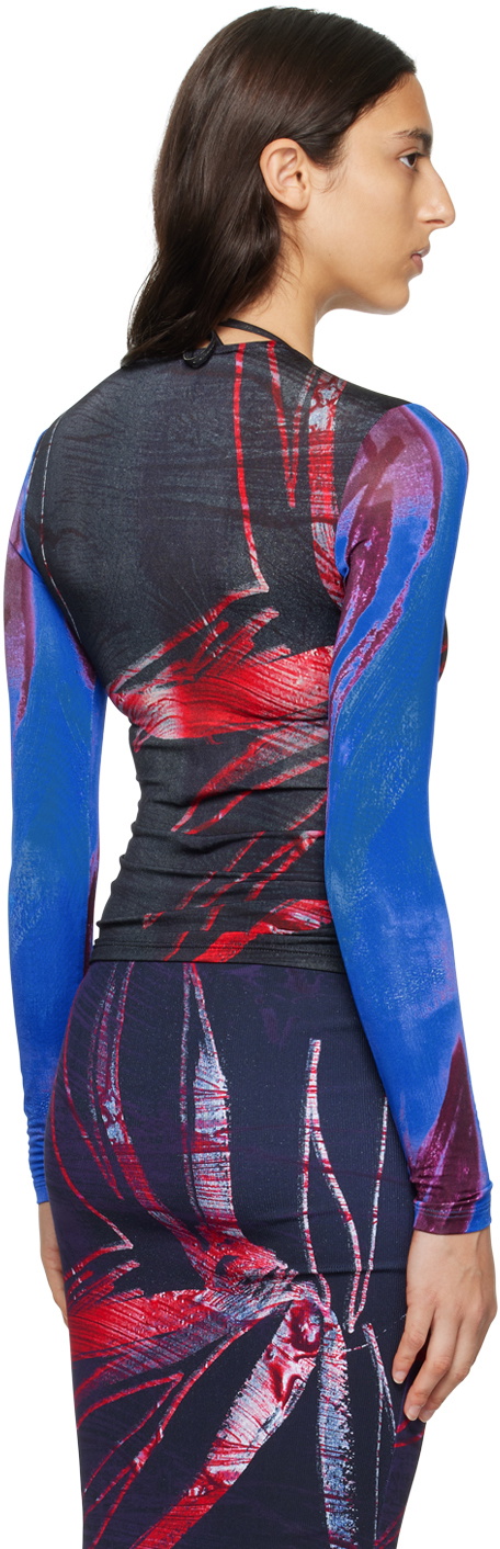 Louisa Ballou Multicolor Printed Long Sleeve T-Shirt