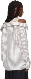 Maison MIHARA YASUHIRO Off-White & Beige Triple Layered Stripe Shirt