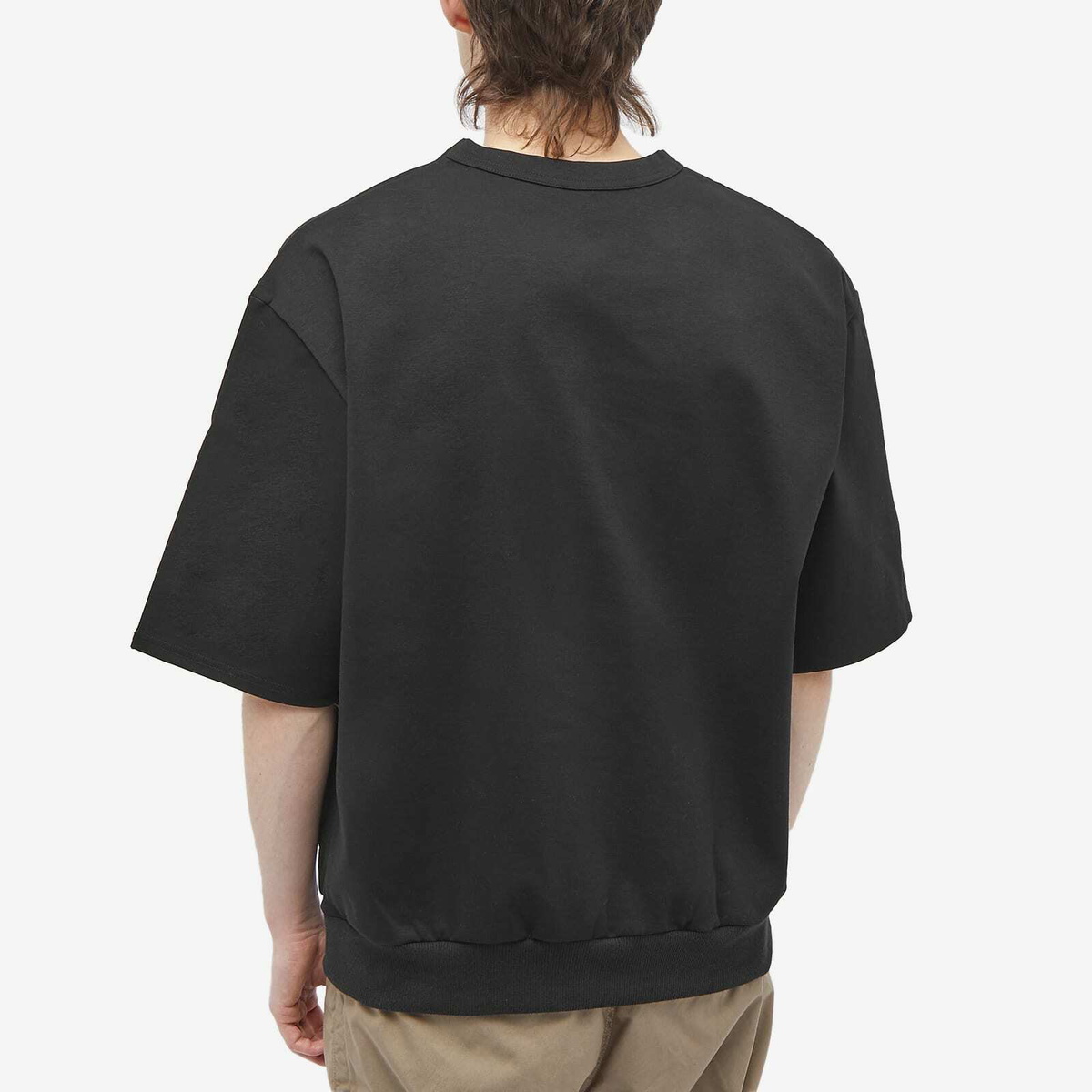 SOPHNET. Men's Short Sleeve Sweat in Black SOPHNET.