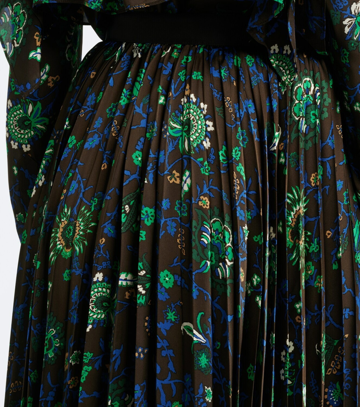 Sacai Floral plissé midi skirt