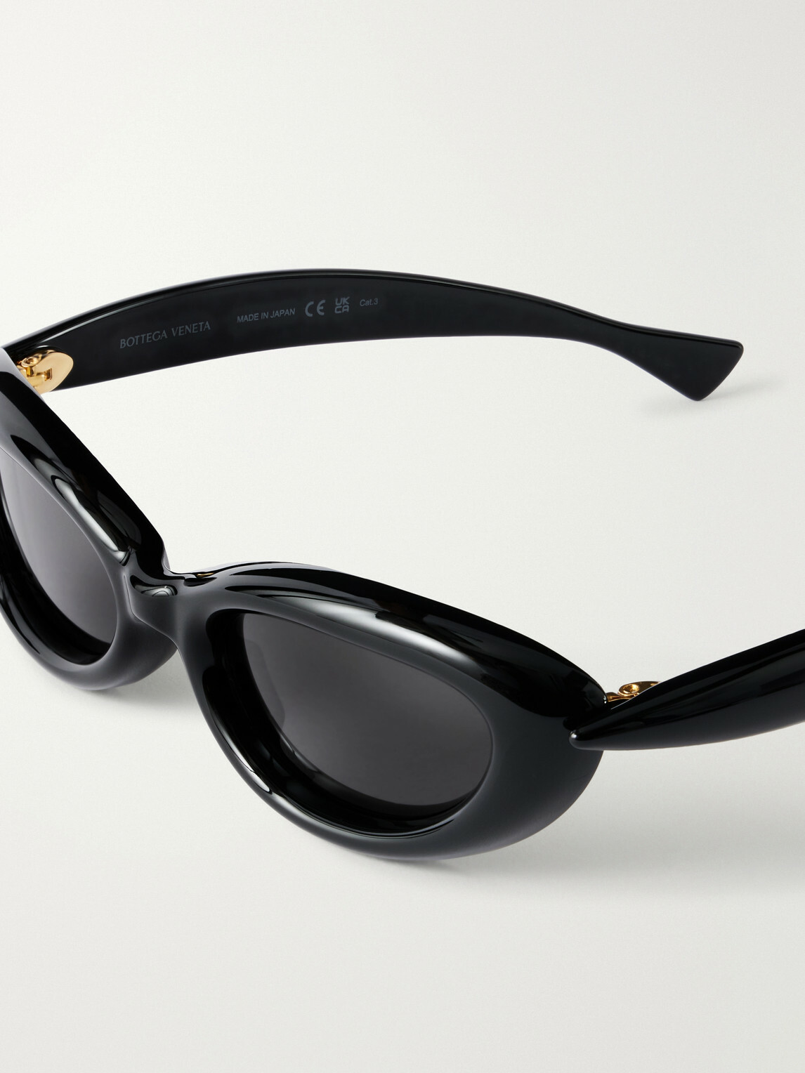 Bottega Veneta - Sardine Round-Frame Injected Sunglasses - Black