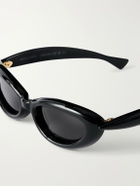 Bottega Veneta - Sardine Round-Frame Injected Sunglasses - Black