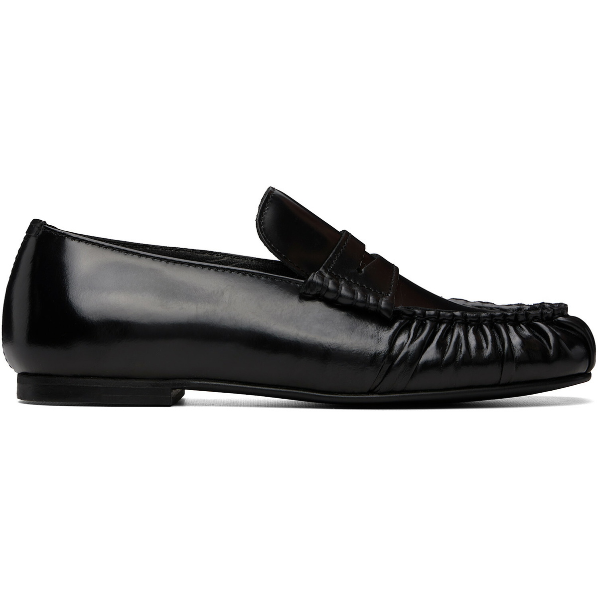 Alohas Black Aven Leather Loafers
