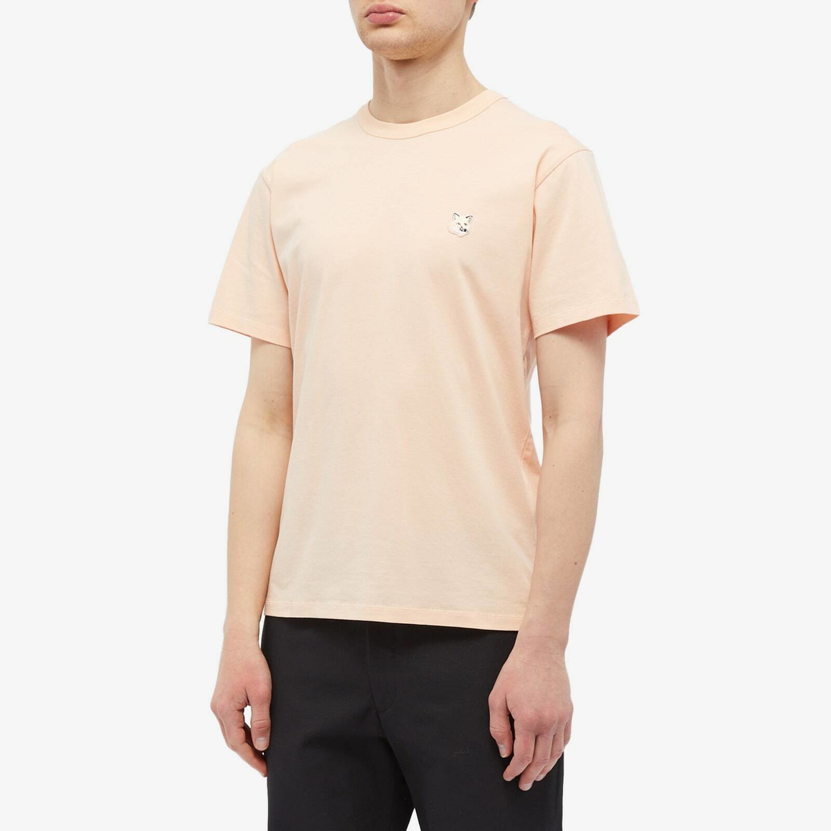 Maison Kitsuné Men's Tonal Fox Head Patch Regular T-Shirt in