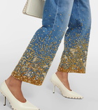 Valentino Beaded wide-leg jeans