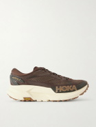 Hoka - Mafate X Rubber-Trimmed Mesh Trail Running Sneakers - Brown