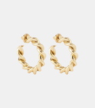 Oscar de la Renta Solid Rope hoop earrings