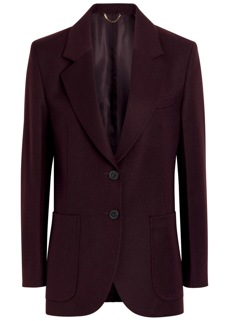 Victoria Beckham Katherine Wool Blazer Bordeaux