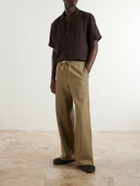 James Perse - Convertible-Collar Linen Shirt - Brown