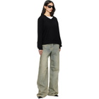 Entire Studios Black Knit V Neck Sweater