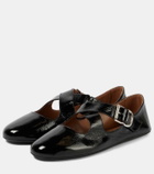 Alaïa Criss Cross patent leather ballet flats