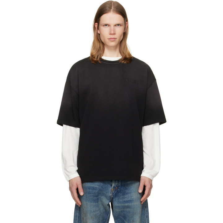 Photo: AMIRI Black Bandana Patch Oversized T-shirt