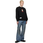 AAPE by A Bathing Ape Black 'AAPER' Crew Neck Sweatshirt