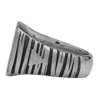 Tom Wood Silver and Black Cushion Structure Ring