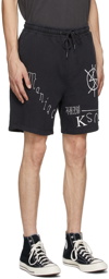 Ksubi Black Last Maniac Trak Shorts