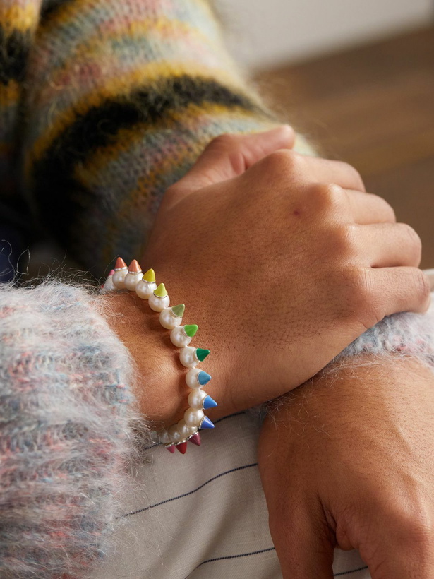 Photo: Fry Powers - Silver, Pearl and Enamel Bracelet