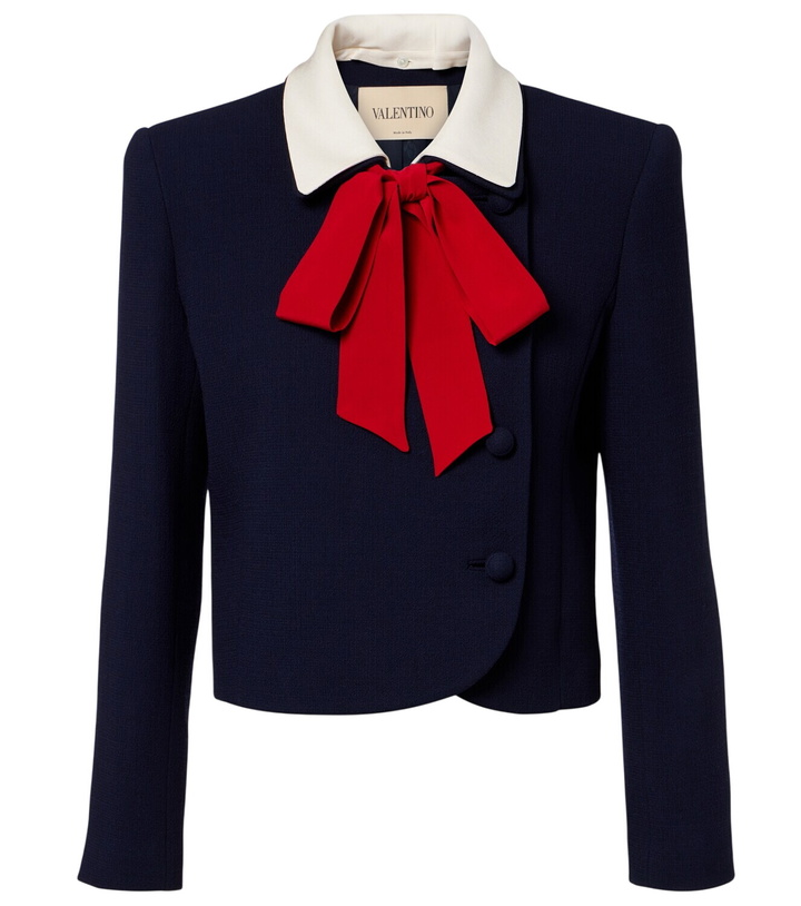 Photo: Valentino Tie-neck virgin wool jacket