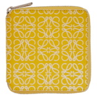 Loewe Yellow and White Square Zip Wallet