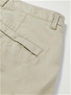 Stone Island - Straight-Leg Logo-Appliquéd Supima Cotton-Blend Cargo Trousers - Neutrals