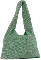 KARA Green Mini Crystal Mesh Armpit Bag
