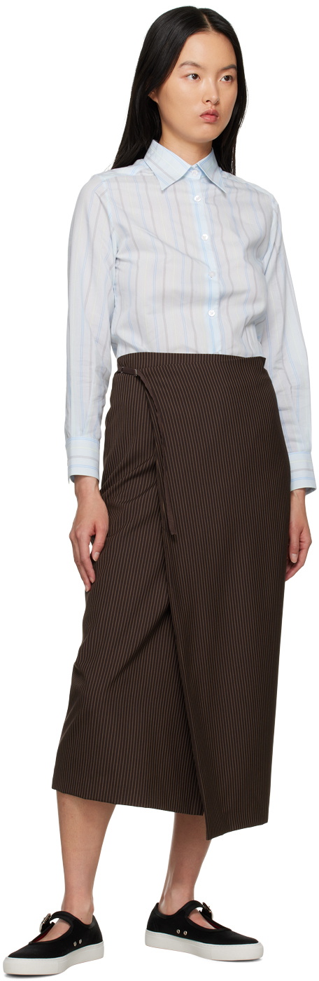 Maiden Name Brown Judy Midi Skirt