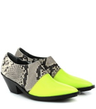 Junya Watanabe - Snake-effect leather ankle boots