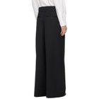 Simone Rocha Black Peeling Waist Wide Leg Trousers