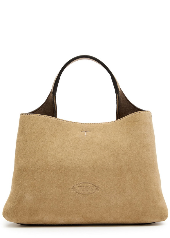 Photo: Tods Suede top Handle bag - Tan - One Size