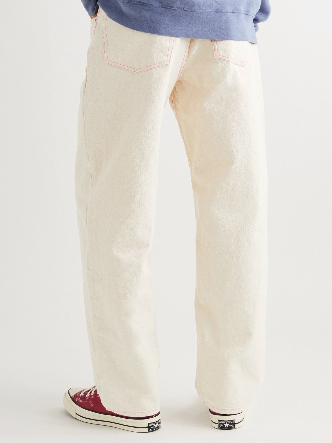 Pop Trading Company - Lex Pott Wide-Leg Jeans - White Pop Trading