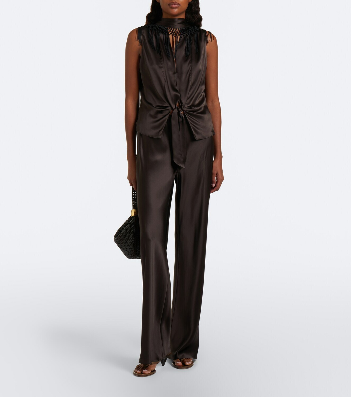 SIR Gabriete silk wide-leg pants