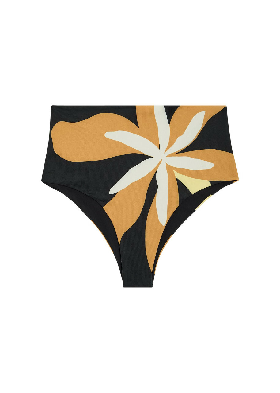 Cala DE LA Cruz Elisa Floral-print Bikini Briefs Black