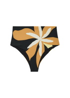 Cala DE LA Cruz Elisa Floral-print Bikini Briefs Black