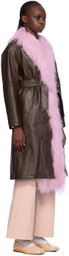 Nodress SSENSE Exclusive Brown Faux-Leather Coat