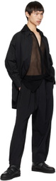 Y's Black Double Layered Shirt